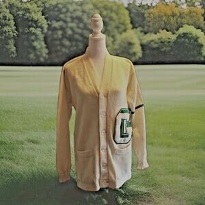 1940 Vintage Coane Brand Glen Alpine NC High School Letterman Sweater Costume